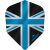 Darts toll Mission  Alliance, Union Jack, No6, 100 micron vastag, fekete, kék