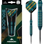 Dart szett Mission steel Solace M1, 22g brass, kékesszöld