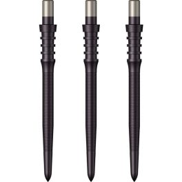 Darts fémhegy Mission Sniper Micro Grip, 28mm fekete-ezüst