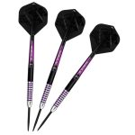 Dart szett Mission steel James Hurrell Black PVD-Electro Purple 24g, 90% wolfram