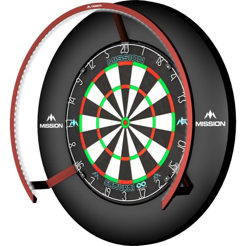 Mission Torus 270 piros színben, árnyék mentes világítás darts táblához