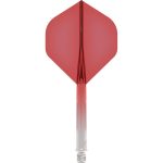 Darts toll és szár egyben Mission Force 90 átlátszó piros, standard No2 toll és hosszú szár