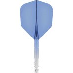 Darts toll és szár egyben Mission Force 90 átlátszó kék, standard No6 toll és közepes szár