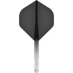 Darts toll és szár egyben Mission Force 90 átlátszó fekete, standard No2 toll és közepes szár