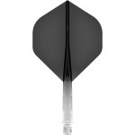 Darts toll és szár egyben Mission Force 90 átlátszó fekete, standard No2 toll és rövid szár