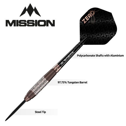 Dart szett steel Mission Zero Bronze PVD, 24g 97,5% wolfram