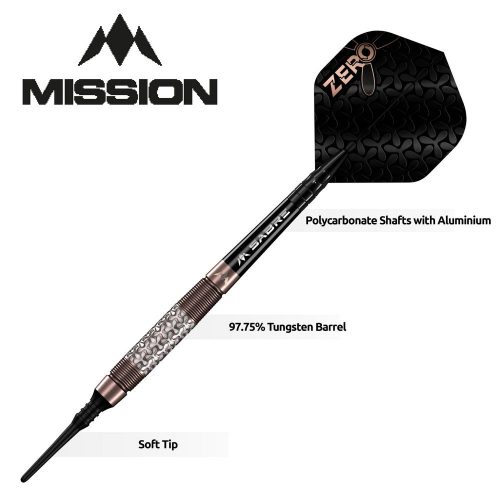 Dart szett soft Mission Zero Bronze PVD, 18g 97,5% wolfram