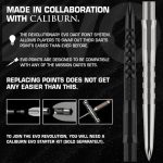 Darts cserélhető fémhegy Mission Caliburn EVO Grooved 38mm ezüst