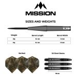 Dart szett steel Mission Saturn Hyperion 24g, 90% wolfram