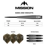 Dart szett steel Mission Saturn Titan 24g, 90% wolfram