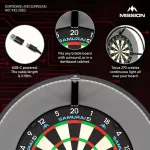 Darts világítás Mission Torus 270 USB-C kábellel, árnyékmentes