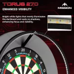 Darts világítás Mission Torus 270 USB-C kábellel, árnyékmentes