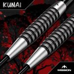 Dart szett Mission steel Kunai 23g, fekete PVD, 95% wolfram