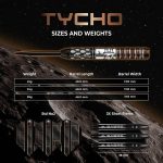 Dart szett Mission steel Tycho 22g, fekete-bronz, 95% wolfram
