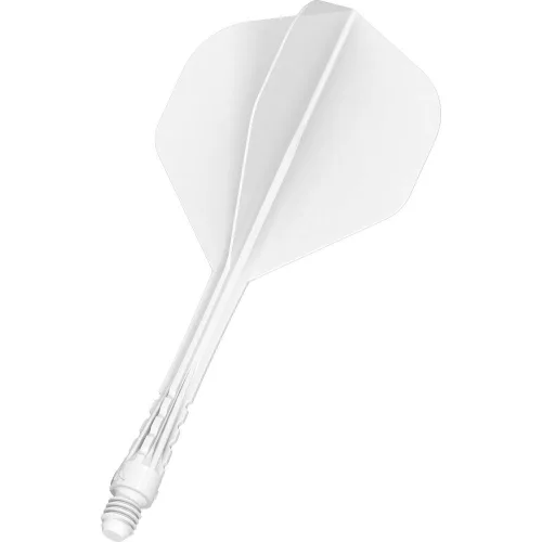 Darts integrált tollszár Mission Force 90 Vortex fehér, No2 toll és hosszú szár