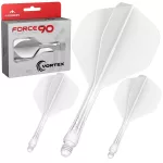 Darts integrált tollszár Mission Force 90 Vortex fehér, No2 toll és hosszú szár