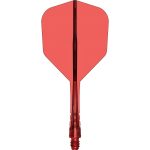 Darts integrált tollszár Mission Force 90 Vortex átlátszó piros, No6 toll és közepes szár