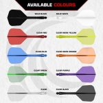 Darts integrált tollszár Mission Force 90 Vortex átlátszó piros, No6 toll és közepes szár