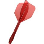 Darts integrált tollszár Mission Force 90 Vortex átlátszó piros, No6 toll és hosszú szár