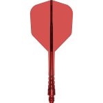 Darts integrált tollszár Mission Force 90 Vortex átlátszó piros, No6 toll és hosszú szár