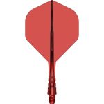 Darts integrált tollszár Mission Force 90 Vortex átlátszó piros, No2 toll és rövid szár