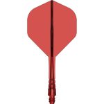 Darts integrált tollszár Mission Force 90 Vortex átlátszó piros, No2 toll és közepes szár