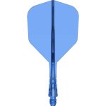 Darts integrált tollszár Mission Force 90 Vortex átlátszó kék, No6 toll és rövid szár