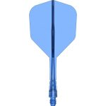 Darts integrált tollszár Mission Force 90 Vortex átlátszó kék, No6 toll és közepes szár