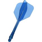 Darts integrált tollszár Mission Force 90 Vortex átlátszó kék, No6 toll és hosszú szár
