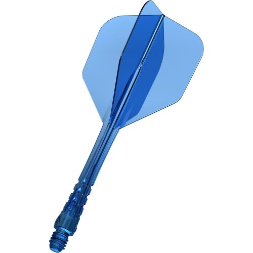 Darts integrált tollszár Mission Force 90 Vortex átlátszó kék, No6 toll és hosszú szár
