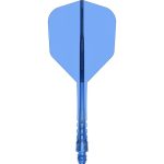 Darts integrált tollszár Mission Force 90 Vortex átlátszó kék, No6 toll és hosszú szár