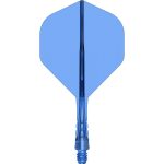 Darts integrált tollszár Mission Force 90 Vortex átlátszó kék, No2 toll és rövid szár