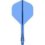 Darts integrált tollszár Mission Force 90 Vortex átlátszó kék, No2 toll és közepes szár