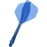 Darts integrált tollszár Mission Force 90 Vortex átlátszó kék, No2 toll és hosszú szár