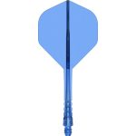 Darts integrált tollszár Mission Force 90 Vortex átlátszó kék, No2 toll és hosszú szár