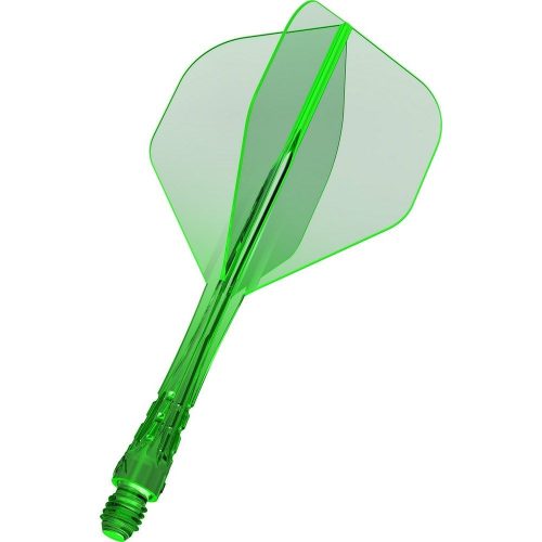 Darts toll és szár egyben Mission Force 90 Vortex átlátszó zöld, No2 toll és közepes szár