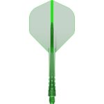 Darts toll és szár egyben Mission Force 90 Vortex átlátszó zöld, No2 toll és hosszú szár