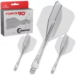 Darts integrált tollszár Mission Force 90 Vortex átlátszó, No6 toll és közepes szár