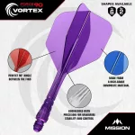 Darts integrált tollszár Mission Force 90 Vortex átlátszó, No6 toll és közepes szár