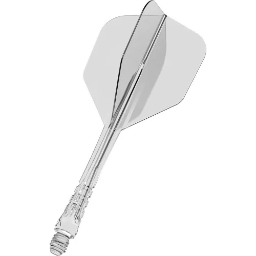 Darts integrált tollszár Mission Force 90 Vortex átlátszó, No6 toll és hosszú szár