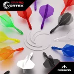 Darts integrált tollszár Mission Force 90 Vortex átlátszó, No6 toll és hosszú szár