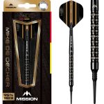 Dart szett Mission soft Mike De Decker fekete-arany PVD 20g, 95% wolfram