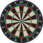 Darts tábla sisal, Mission Samurai 4, verseny minőségű, élezett fehér dróttal