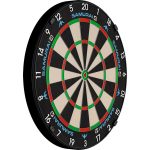 Darts tábla sisal, Mission Samurai 4, verseny minőségű, élezett fehér dróttal
