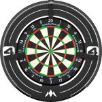 Darts tábla sisal, Mission Samurai 4, verseny minőségű, élezett fehér dróttal