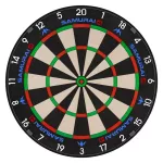 Darts tábla sisal - Mission Samurai 4 - élezett fekete dróttal (készlet erejéig)