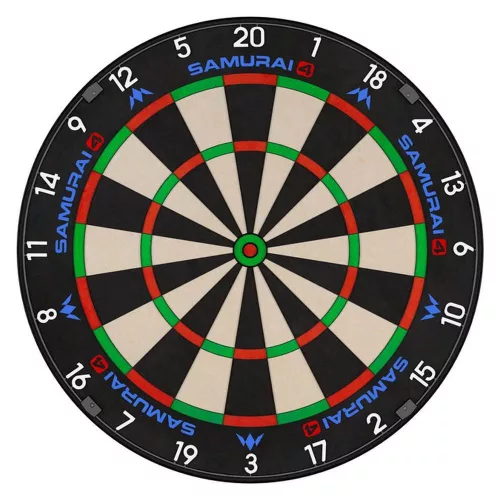 Darts tábla sisal - Mission Samurai 4 - élezett fekete dróttal (készlet erejéig)