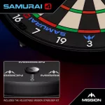Darts tábla sisal - Mission Samurai 4 - élezett fekete dróttal (készlet erejéig)