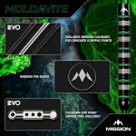 Dart szett steel Mission Moldavite 25g, 95% wolfram, Caliburn Evo heggyel