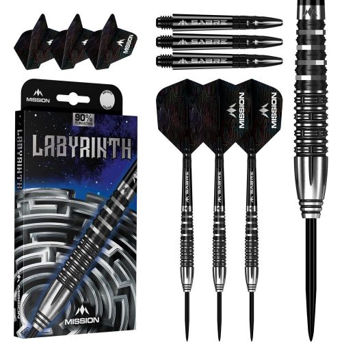 Dart szett steel Mission Labyrinth 22g, 90% wolfram